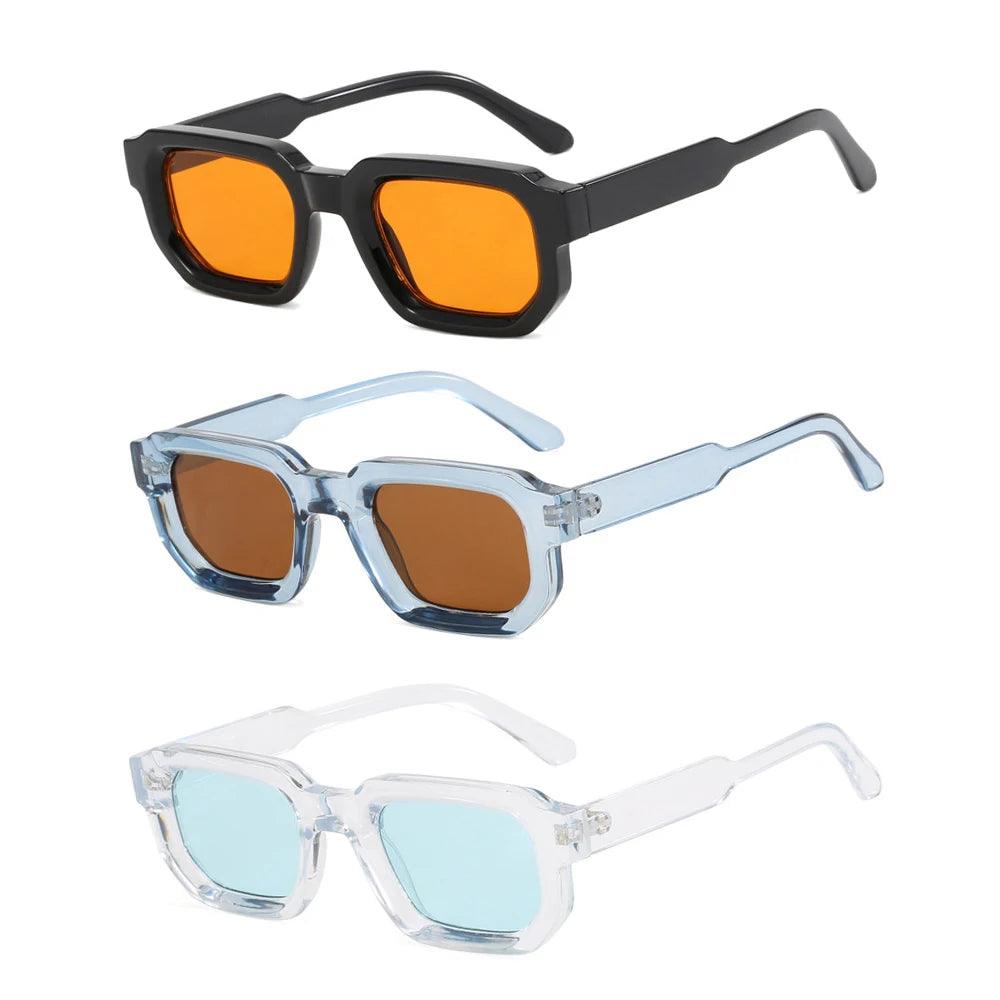 Men Vintage Rectangle pc Frame Sunglasses Fashion Retro Sun Glasses Luxury Brand Design Shades Eyewear Women Goggles