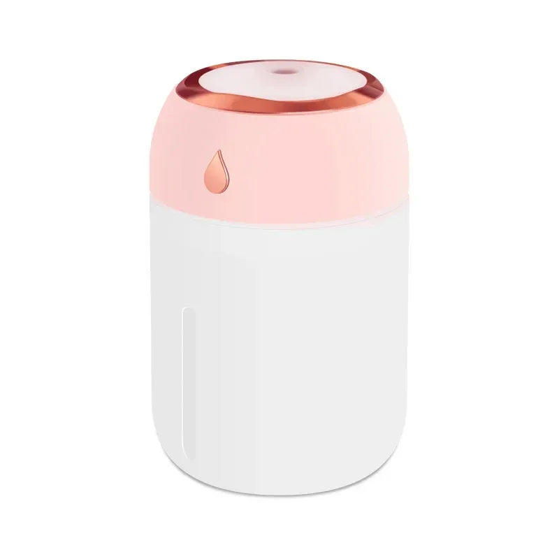 330ml Mini USB Air Humidifier Portable Aroma Diffuser with LED Cool Light for Room Home Car Plant Mist Purifier - Urbizia