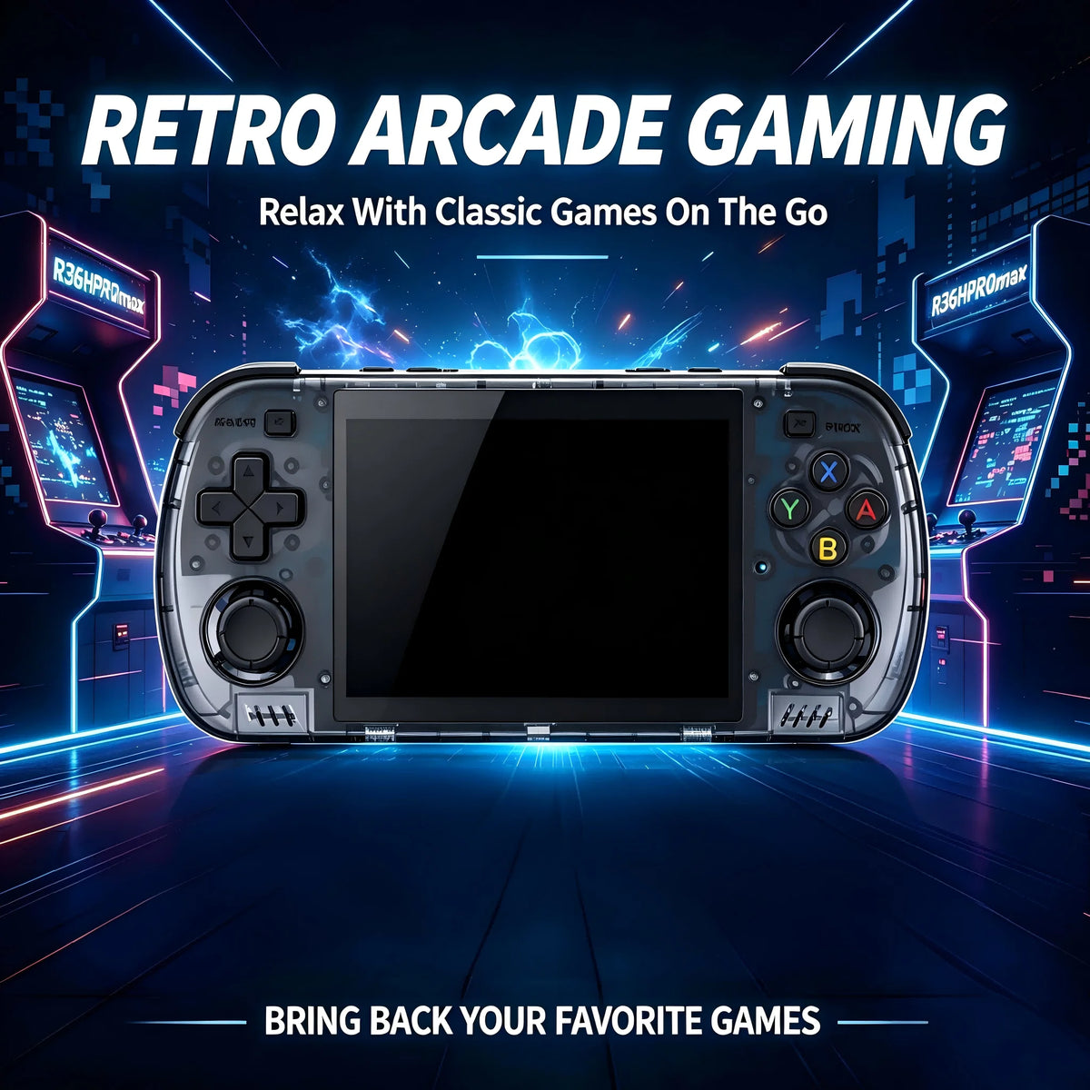 New 4.2 Inch R36H Pro Max Retro Game Console Handheld 1024*768 Big Screen Portable Pocket Video Player Games Boy Gift