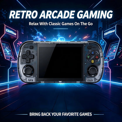 New 4.2 Inch R36H Pro Max Retro Game Console Handheld 1024*768 Big Screen Portable Pocket Video Player Games Boy Gift