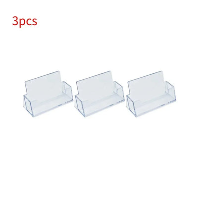 Clear Business Card Holder Organizer Office Desk Display Stand Memo Counter Accessories Tabletop Business Card Holder Case Box - Urbizia