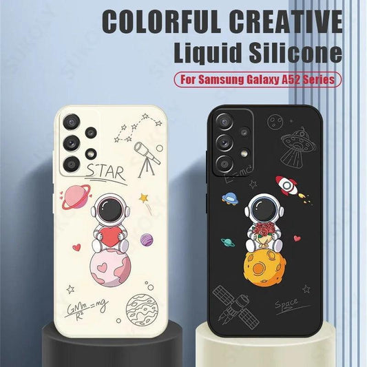 Cute Astronaut Soft Silicone Case for Samsung Galaxy Series