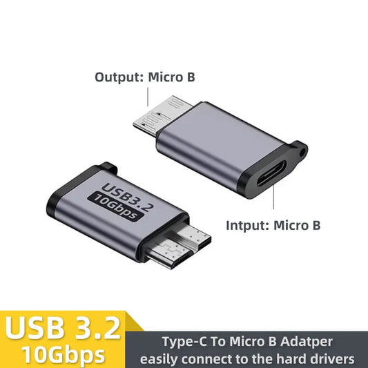 USB-C to Micro B 3.0 Adapter for External HDD 10Gbps