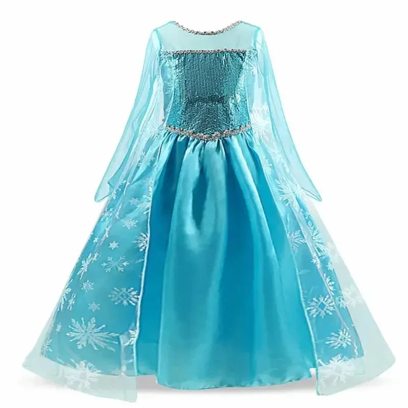 Elsa Dress for Girls – Birthday, Halloween, Carnival & Cosplay Princess Costume for Kids (3-10 Yrs)