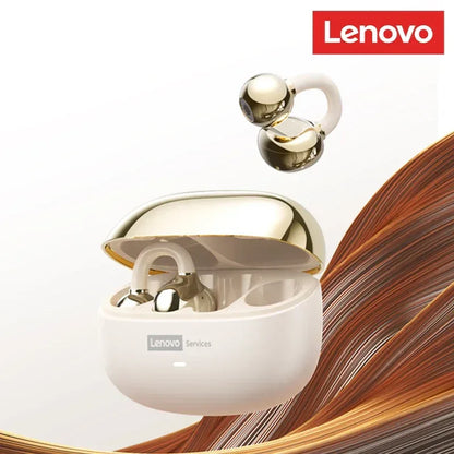 Lenovo LE302 Wireless Bluetooth 6.0 Headset Long Battery Life Sports Ear Clip Earphones HIFI Stereo Noise Cancelling Headphones - Urbizia