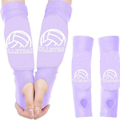 Girls Volleyball Arm Sleeves, 1 Pair Padded Volleyball Passing Sleeves with Foam Protection, Volley Ball Arm Protector for Youth