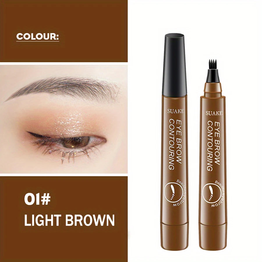 Waterproof Microblading Eyebrow Pen – 4 Split Head, 5 Colors