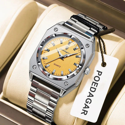 POEDAGAR Elegant Ladies Wristwatch Waterproof Stainless Steel Luminous Exquisite Woman Watch Quartz High Quality Women's Watches