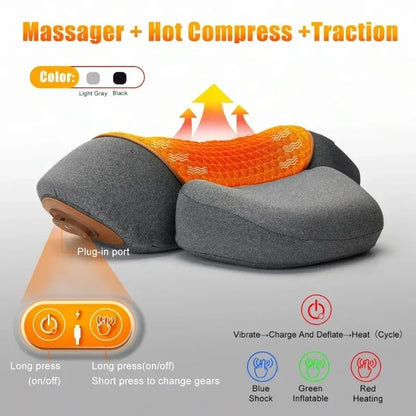 Electric Neck Massager Pillow Cervical Stretcher Heating - Urbizia