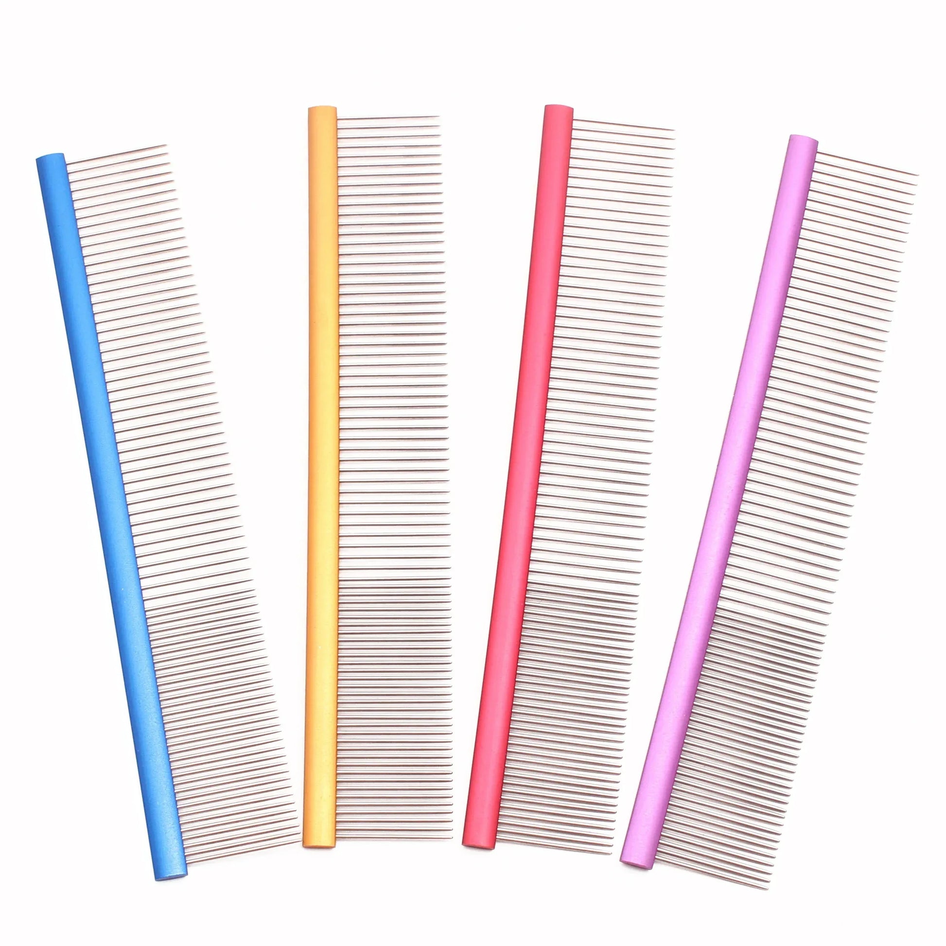 Pet Grooming Combs Aluminum Alloy Brush For Dogs Boundary Knot Massage Tools Professional Salon Cat Hair Cleaning Crescent Combs - Urbizia