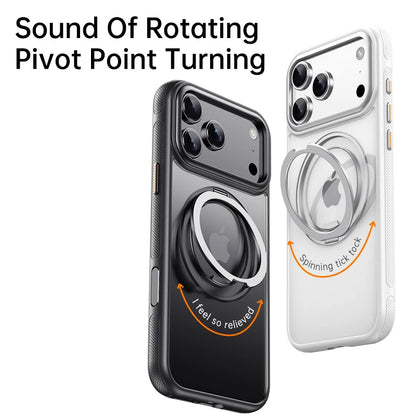 360° Mechanical Torque-Sound Rotating Stand Holder Magnetic Magsafe Phone Case For iPhone 16 15 14 13 17 18 Pro Max Plus Air 17E