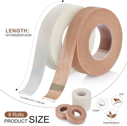 2 Rolls Nose Tape for Rhinoplasty Shaping Nose Bandage Micropore Thinoplasty Tape Hypoallergenic Medical Paper Tape