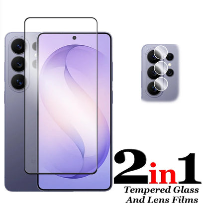 6in1 For Samsung Galaxy S26 Ultra Glass for S26 S26+ S26 Ultra Tempered Glass 2.5D Full Cover Screen Protector and Lens Film