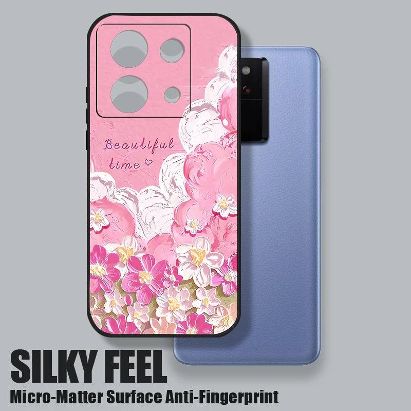 Floral Lanyard Soft TPU Case for Xiaomi Redmi & Poco Series
