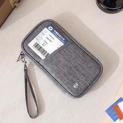 Family RFID Blocking Passport Holder Wallet - Travel Document Organizer with Credit Card Case Essential Travel Bag