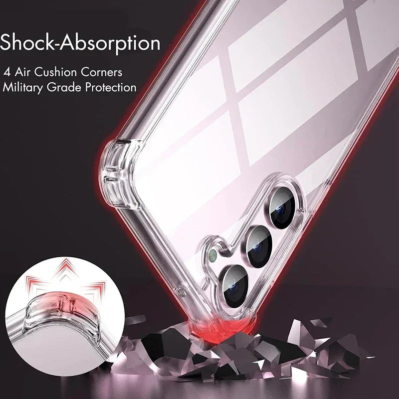 Shockproof Clear Case for Samsung Galaxy Models