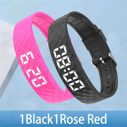 Smart Bracelet LED Digital Waterproof Smart Clock Smartband With running pedometer Monitor Smart Band Vibration Alarm Reminder - Urbizia