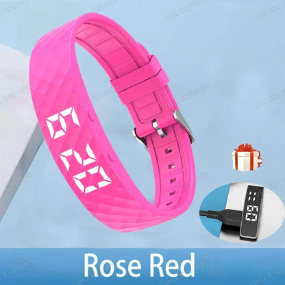 Smart Bracelet LED Digital Waterproof Smart Clock Smartband With running pedometer Monitor Smart Band Vibration Alarm Reminder - Urbizia