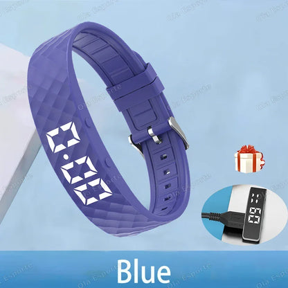 Smart Bracelet LED Digital Waterproof Smart Clock Smartband With running pedometer Monitor Smart Band Vibration Alarm Reminder - Urbizia