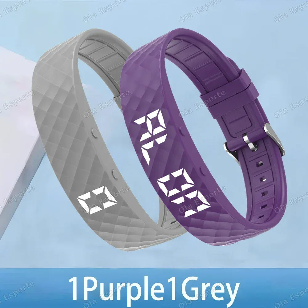 Smart Bracelet LED Digital Waterproof Smart Clock Smartband With running pedometer Monitor Smart Band Vibration Alarm Reminder - Urbizia