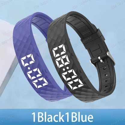 Smart Bracelet LED Digital Waterproof Smart Clock Smartband With running pedometer Monitor Smart Band Vibration Alarm Reminder - Urbizia
