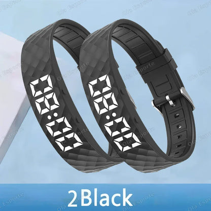 Smart Bracelet LED Digital Waterproof Smart Clock Smartband With running pedometer Monitor Smart Band Vibration Alarm Reminder - Urbizia