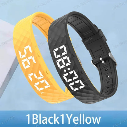 Smart Bracelet LED Digital Waterproof Smart Clock Smartband With running pedometer Monitor Smart Band Vibration Alarm Reminder - Urbizia