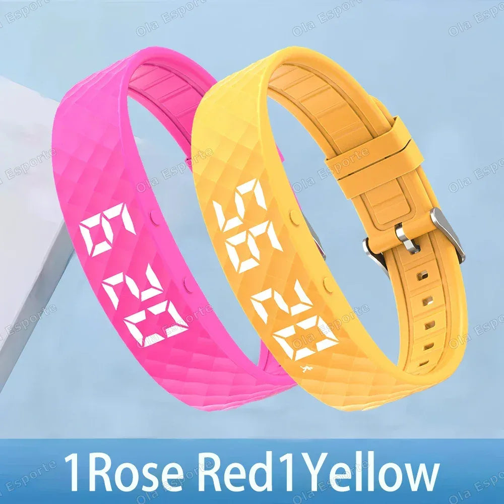 Smart Bracelet LED Digital Waterproof Smart Clock Smartband With running pedometer Monitor Smart Band Vibration Alarm Reminder - Urbizia