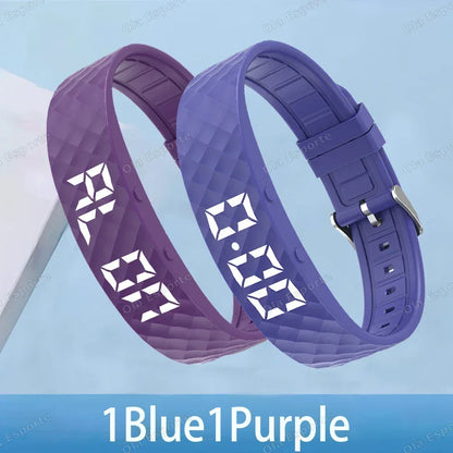 Smart Bracelet LED Digital Waterproof Smart Clock Smartband With running pedometer Monitor Smart Band Vibration Alarm Reminder - Urbizia