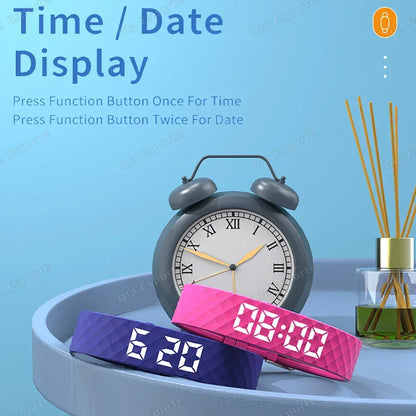 Smart Bracelet LED Digital Waterproof Smart Clock Smartband With running pedometer Monitor Smart Band Vibration Alarm Reminder - Urbizia