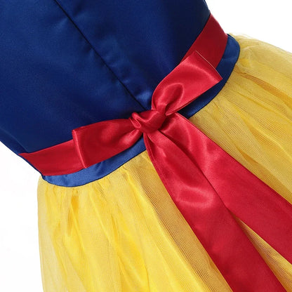Snow White Princess Dress for Girls – Halloween, Party & Cosplay Costume with Cloak
