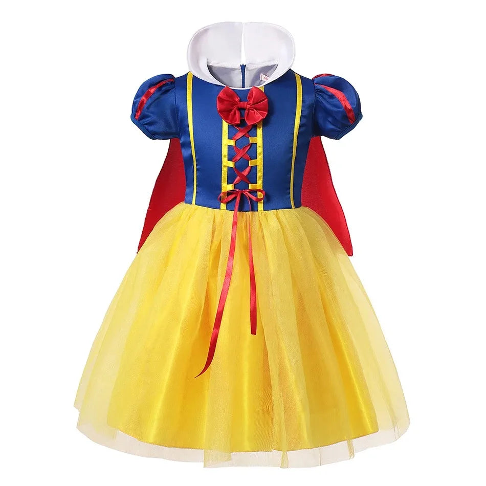 Snow White Princess Dress for Girls – Halloween, Party & Cosplay Costume with Cloak