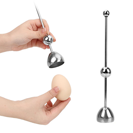 Stainless Steel Egg Topper – Egg Shell Opener for Raw & Boiled Eggs