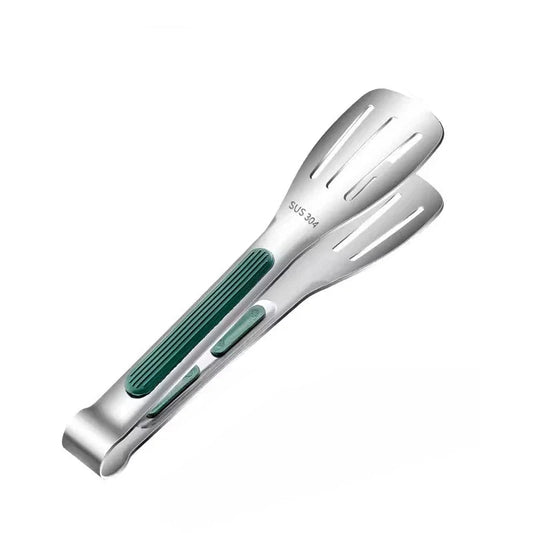 Stainless Steel Food Tongs – Non-Slip BBQ, Salad & Cooking Clip