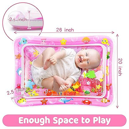 Tummy Time Water Mat – Inflatable Baby Play Mat for 3–12 Months - Urbizia