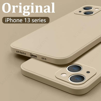 Shockproof Liquid Silicone Case for iPhone Slim TPU Cover