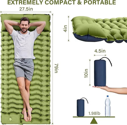 Ultralight Inflatable Camping Sleeping Pad - Urbizia