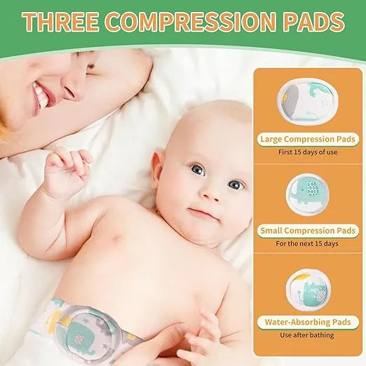 Umbilical Hernia Belt Baby – Adjustable Navel Band with 4 Hernia Packs (Large) - Urbizia