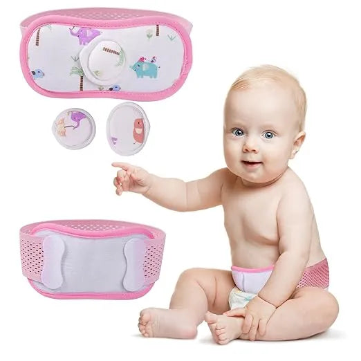 Umbilical Hernia Belt for Babies – Pink (14–21 inch) - Urbizia