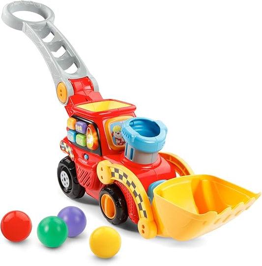 VTech Pop-a-Balls Push and Pop Bulldozer – Interactive Toddler Push Toy - Urbizia