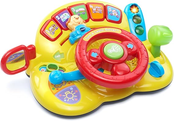 VTech Turn and Learn Driver – Interactive Steering Wheel Toy for Toddlers - Urbizia