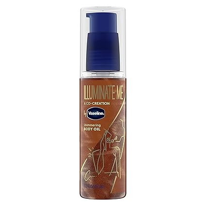 Vaseline Illuminate Me Shimmering Body Oil – Glow & Hydration for Melanin-Rich Skin, 3.3 oz - Urbizia