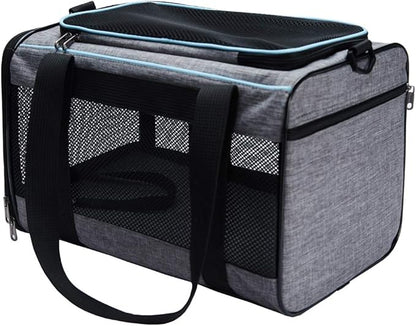 Vceoa Soft-Sided Pet Carrier – Cat & Dog Travel Bag for Pets up to 16 lbs, 17.5 x 11 x 11 in - Urbizia