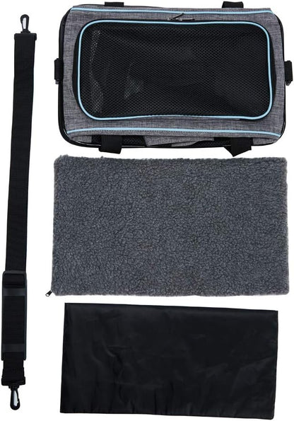 Vceoa Soft-Sided Pet Carrier – Cat & Dog Travel Bag for Pets up to 16 lbs, 17.5 x 11 x 11 in - Urbizia