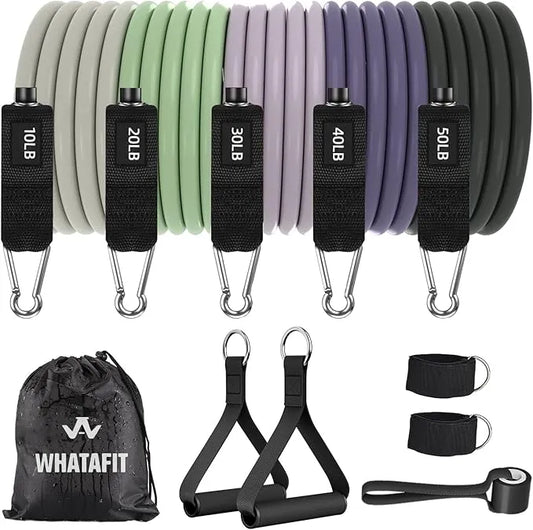 WHATAFIT Resistance Bands with Handles – Chartreuse - Urbizia