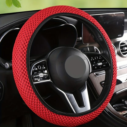 Non-Slip Ice Silk Steering Wheel Cover – Breathable & Stretch Fit - Urbizia