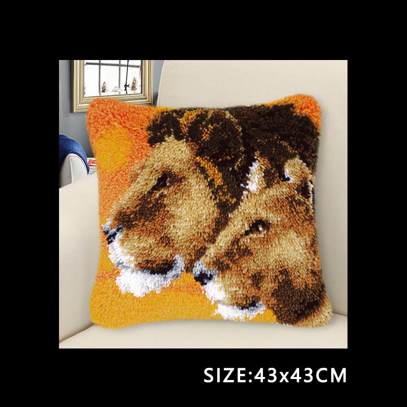 Handmade Wool Embroidered Pillow DIY Kit