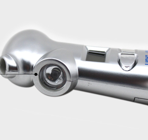 Silver 4-in-1 Tire Pressure Gauge with Flashlight