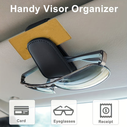 Magnetic Eyeglasses Hanger – PU Leather Car Sun Visor Clip - Urbizia