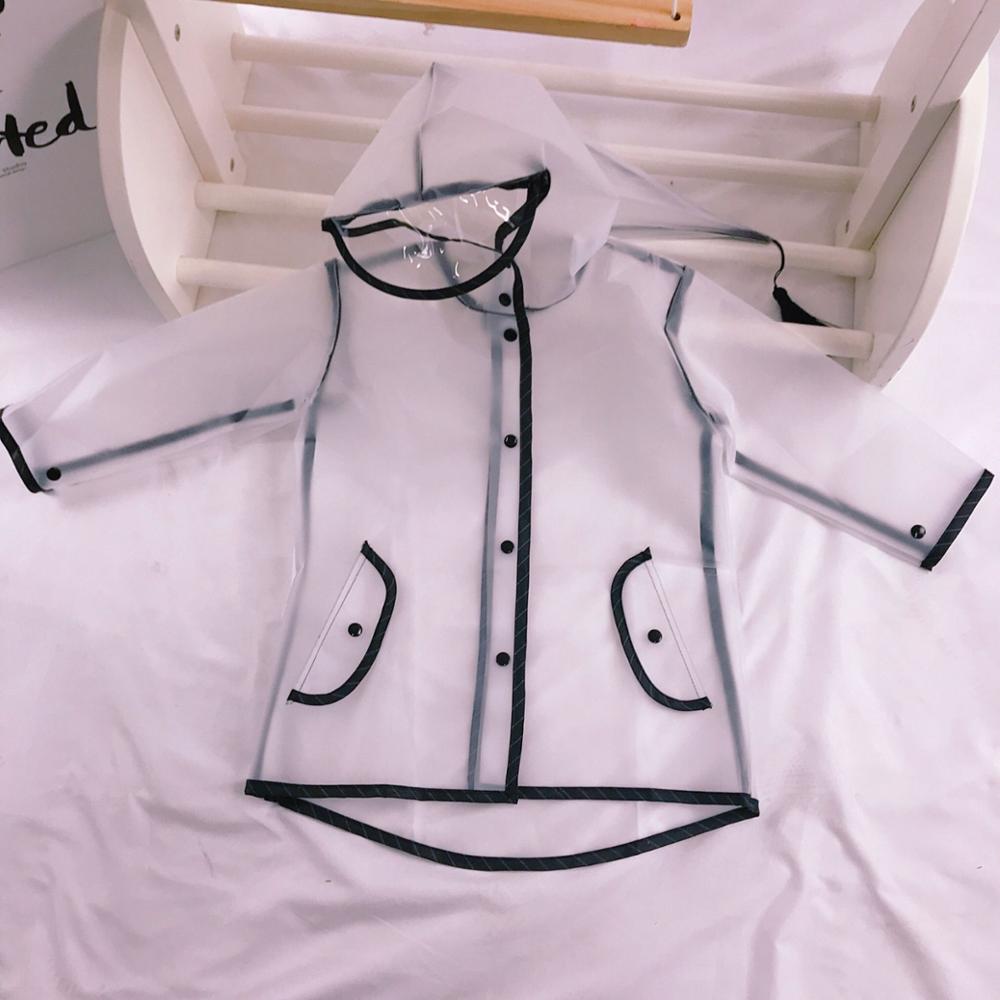 Cute Transparent EVA Waterproof Children's Raincoat with Hat